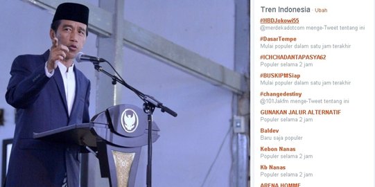 Jokowi ultah, tweet #HBDJokowi55 mengalir dari penjuru dunia