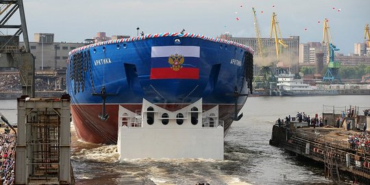 Rusia punya kapal nuklir penghancur es terbesar di dunia