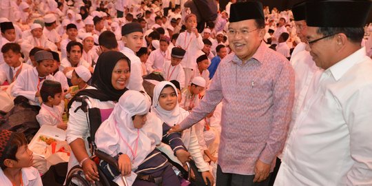 Jusuf Kalla buka puasa bersama 3.500 anak yatim di JCC