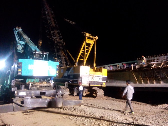 pengerjaan jembatan sipait