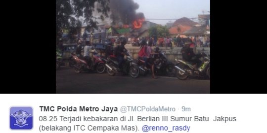 Petugas sulit temukan sumber air di lokasi kebakaran Kemayoran