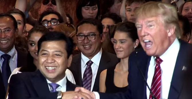 setya novanto dan fadli zon hadiri kampanye capres amerika