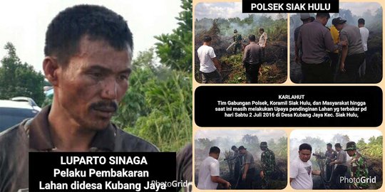 Bakar 2 hektar lahan, petani di Kampar ditangkap polisi