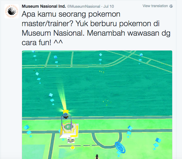 perburuan pokemon hingga ke museum nasional