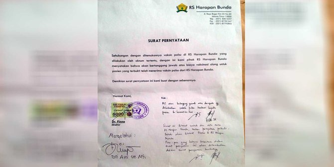 RS Harapan Bunda klaim tanggung biaya pasien korban vaksin 