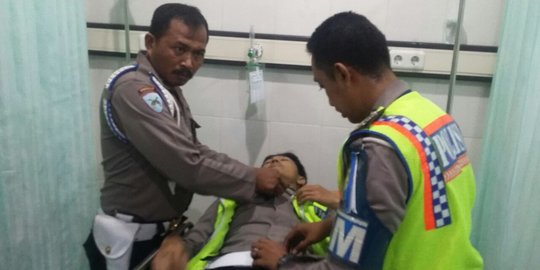 Ditabrak pembalap liar, anggota Satlantas patah tulang