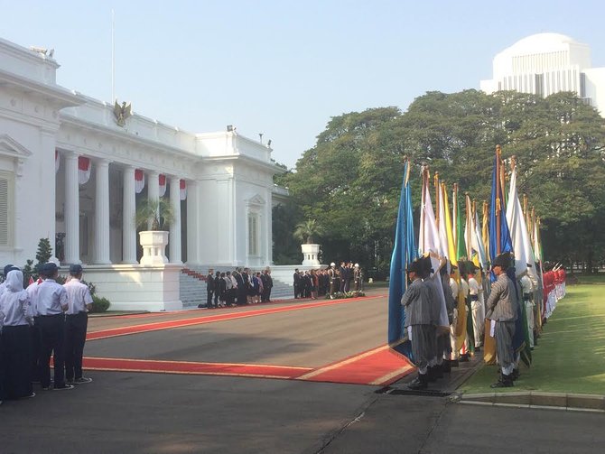 jokowi sambut kunjungan kenegaraan