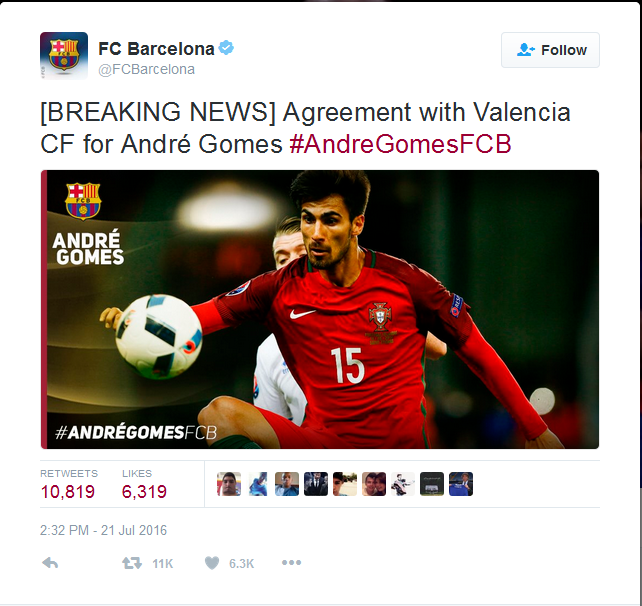andre gomes gabung barcelona