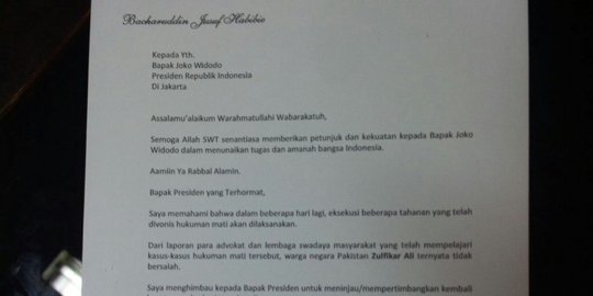 Ini kata Jaksa Agung soal Habibie surati Jokowi tunda eksekusi mati