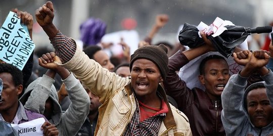 100 Orang tewas dalam unjuk rasa anti-pemerintah di Ethiopia