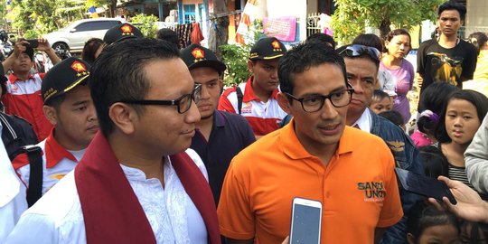 Soal duet dengan Djarot, Sandiaga serahkan pada koalisi kekeluargaan