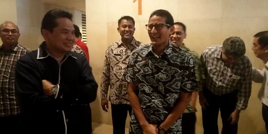 Sandiaga Uno sambangi Balai Kota, pertemuan tertutup dengan Ahok