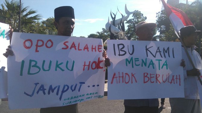 warga surabaya demo ahok