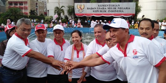 Jalan sehat bersama BUMN, ibu-ibu di Cilegon incar hadiah motor