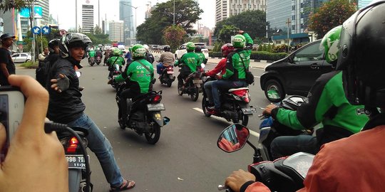 Tolak kebijakan perusahaan, driver GO-JEK di Yogya mogok massal