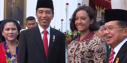Salaman dengan Gloria, Jokowi bercanda 'Ini dia yang terkenal di TV'