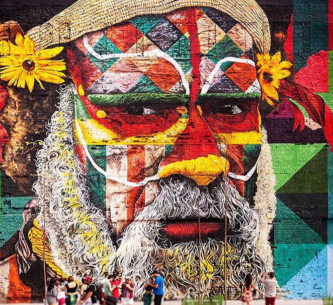 mural terbesar di dunia karya eduardo kobra