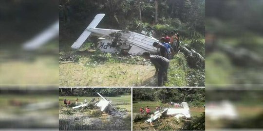 Pesawat Cessna mendarat darurat di persawahan Tasikmalaya