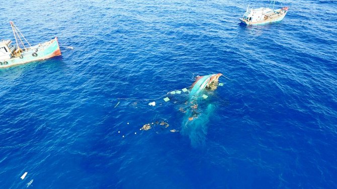 kapal ditenggelamkan di selat lampa natuna