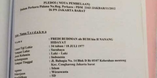 Tim independen buru pleidoi Fredi ke kantor kuasa hukum di Karawaci