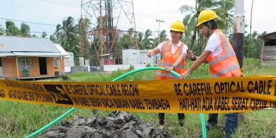 Kembangkan wilayah, XL pasang fiber optik di Kalimantan