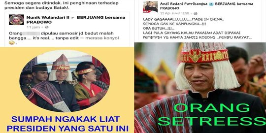 Hina Jokowi pakai baju adat Batak, dua akun ini dilaporkan ke polisi