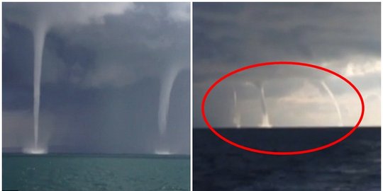 [Video] Langka, tiga tornado muncul bersamaan di danau Qinghai