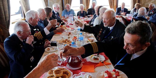 Reuni para sesepuh veteran Perang Dunia II di Rusia