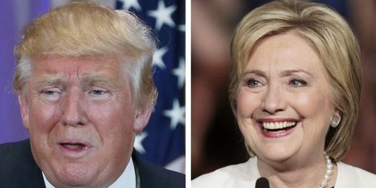 Trump & Hillary kandidat presiden paling tak diminati dalam 30 tahun