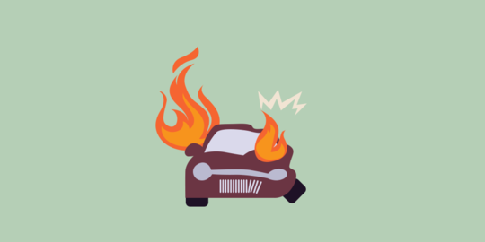 Daihatsu Terios terbakar, tiga orang tewas