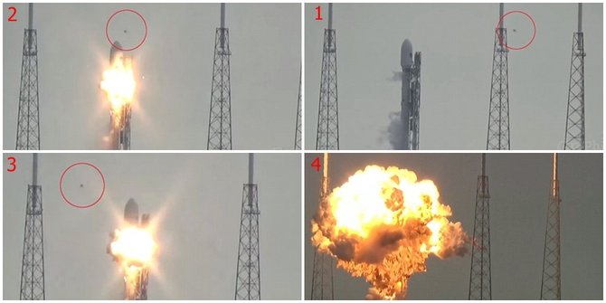 Falcon 9 Flips and explodes.