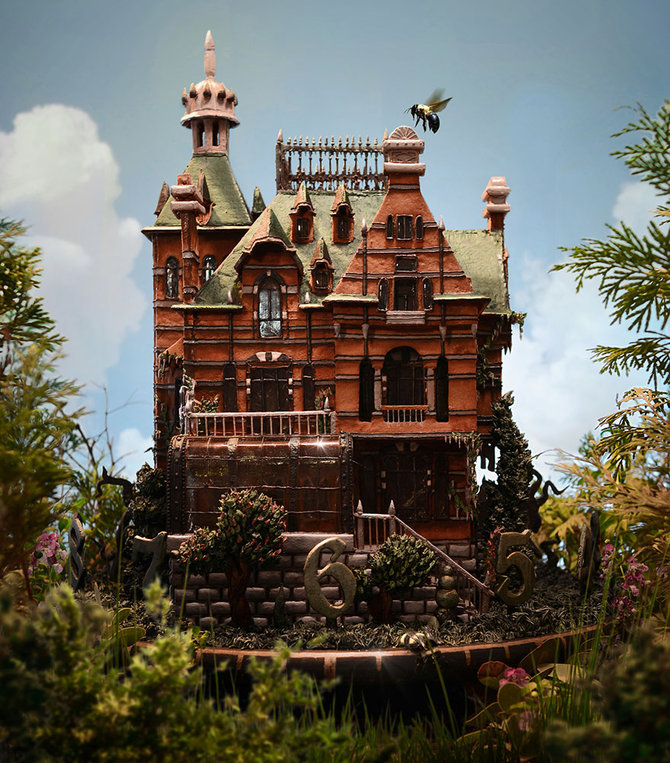replika rumah di miss peregrine home for peculiar children dibuat dari kue jahe