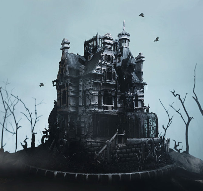 replika rumah di miss peregrine home for peculiar children dibuat dari kue jahe