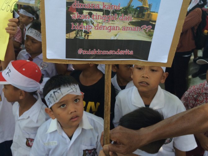 demo tolak penggusuran di medan