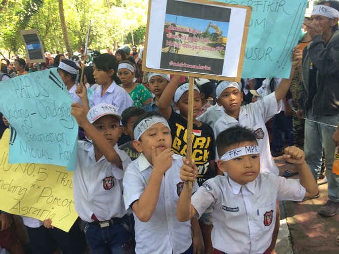 demo tolak penggusuran di medan