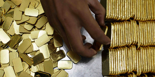 Harga emas Antam turun Rp 3.000 jadi Rp 601.000 per gram