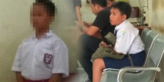 Bocah SD tepergok polisi palak dan tendang pelajar SMP