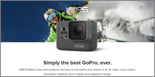 GoPro Hero5 unsung banyak fitur keren, harga bersaing!