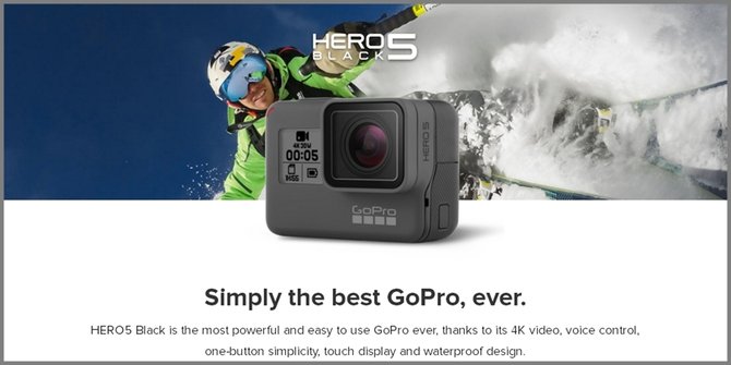 GoPro Hero5 unsung banyak fitur keren, harga bersaing 