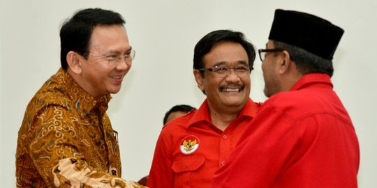 Ahok-Djarot naik 1 bus, jemput Megawati kalau mau ikut ke KPU DKI