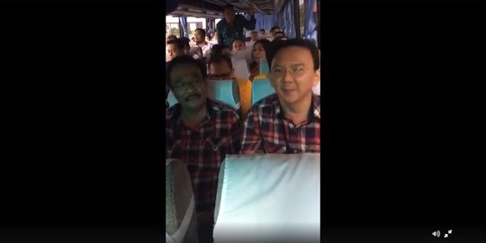 Suasana saat Ahok dan Djarot jemput Mega di DPP PDIP