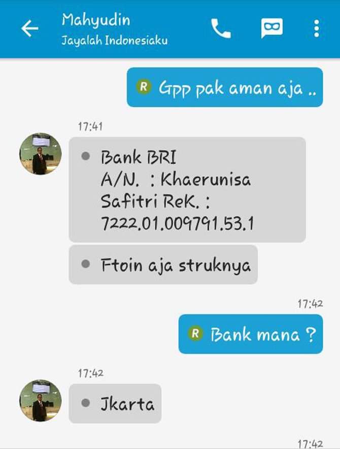 akun bbm wakil ketua mpr mahyudin dibajak