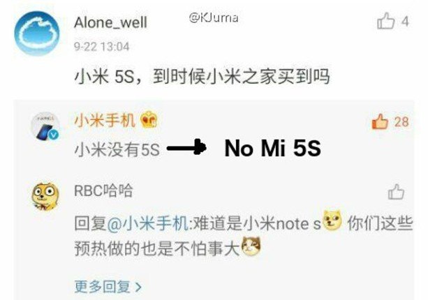 xiaomi menjawab pertanyaan dengan menegaskan tak ada xiaomi mi 5s