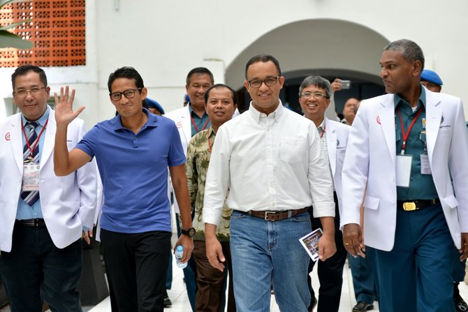 anies sandiaga tes kesehatan