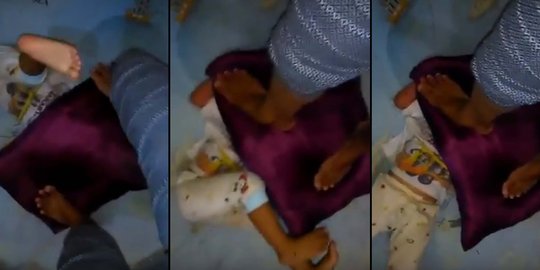 Beredar video diduga ibu siksa anak diinjak pakai bantal