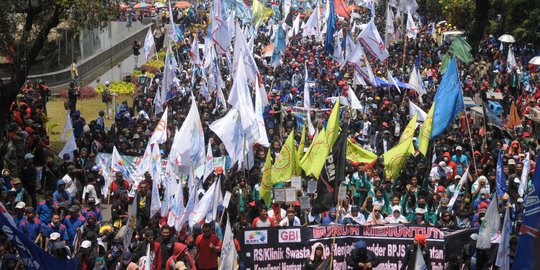 Kamis, buruh geruduk ibu kota tuntut kenaikan upah