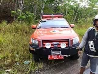 mobil dinas bpbd bariro selatan kecelakaan