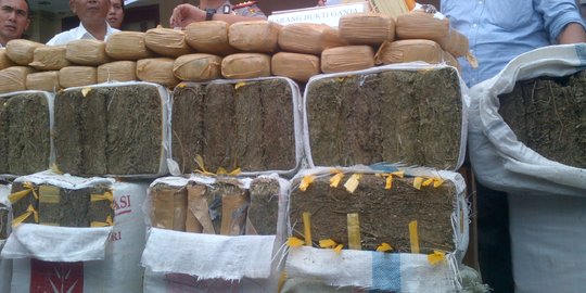 Polda Jabar amankan 201 Kg ganja yang dikendalikan dari Lapas Bogor