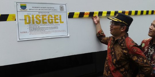 Salahi izin, bangunan 4 lantai di Jalan Sangkuriang Bandung disegel