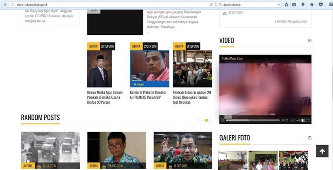 situs dprd kabupaten sidoarjo tayangkan video porno